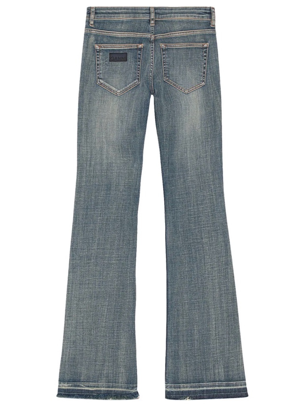 GANNI Women's Light low waist Blue Bootcut Jeans 25 brand new
